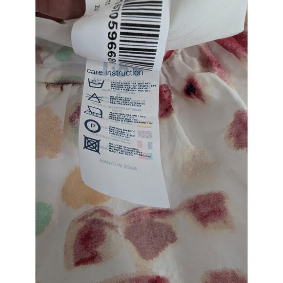 Victorio & Lucchino Mini Skirt Skater Water Color Dots Coquette Size 3 US 6 - Picture 9 of 11